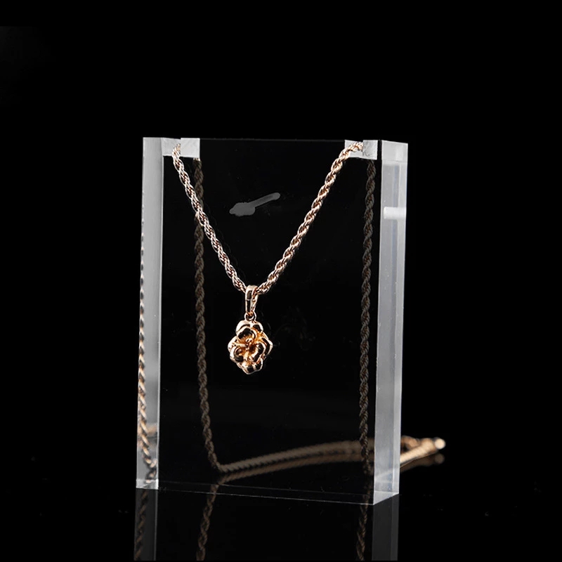  Polishing Perspex Chain JeweClear Solid Acrylic Necklace Pendant Display Standlry Display Block Photography Prop Jewelry Rack